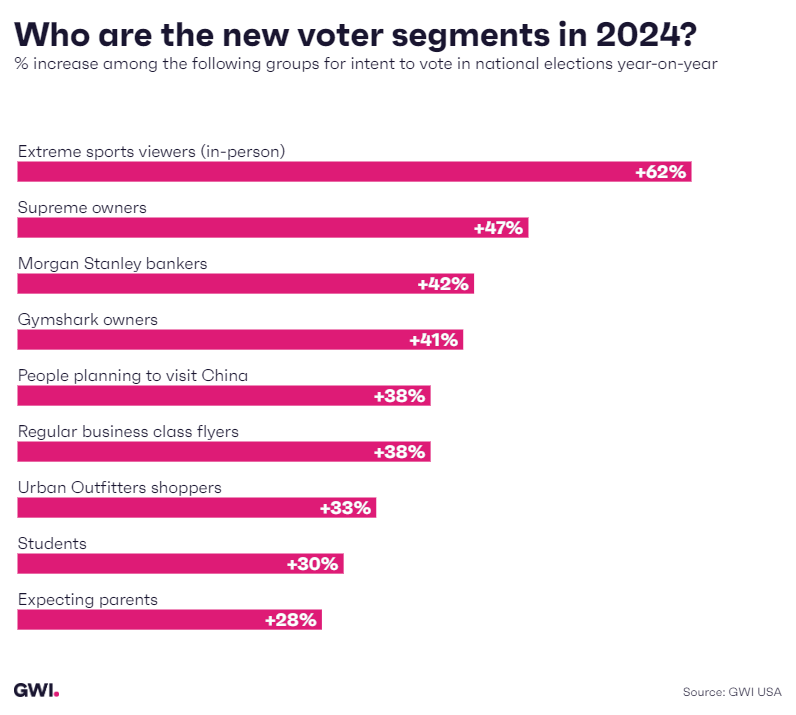 Who are the new voter segments in 2024?